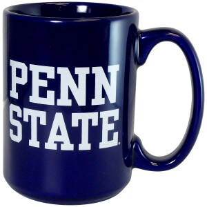 navy mug with Penn State image